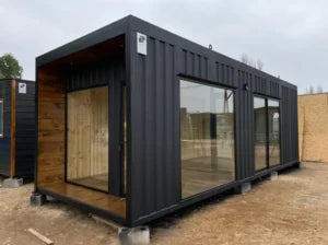 Proyecto Modular DALÍ 8×3 m – Espacio Libre con Medio Baño - 8x3 m - Acero - Negro - Nuevo