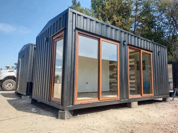 Cabaña Modular Valdivia 6×3 m – 1 Dormitorio y 1 Baño Completo - 6x3 m - Acero - Negro - Nuevo