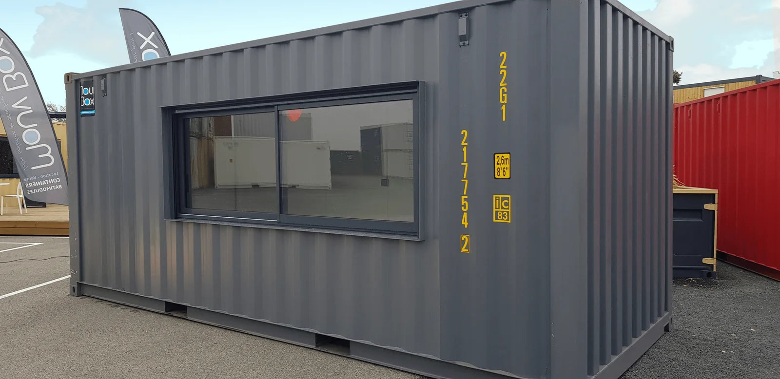 Snack-BOX 20′ - Acero CORTEN - Nuevo - 6,05m (L) x 2,44m (An) x 2,59m (Al) - Volumen 33 m³