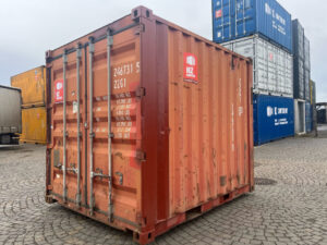 Contenedor de almacenamiento de 10 pies – Rojo – Ocasión - Acero CORTEN - Segunda mano