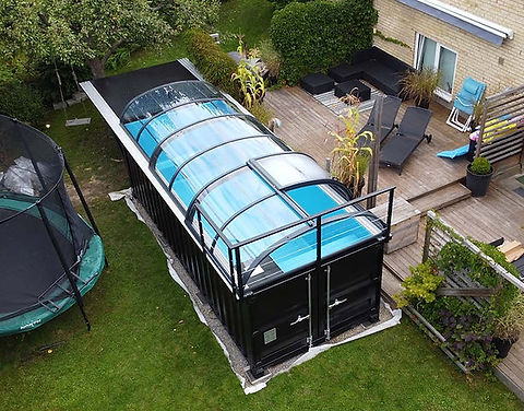 Contenedor de Piscina Premium Listo para Usar con Techo - 20 pies - Nuevo