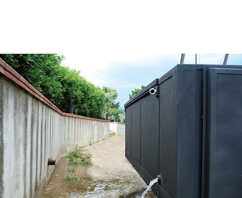 Contenedor de piscina móvil - 55 x 1,26 m - Acero - Gris claro - Nuevo - 5,25 m x 2,55 m x 1,26 m