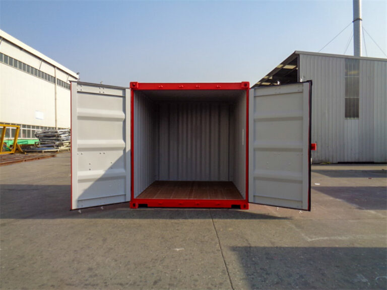 Contenedor marítimo de 10 pies – Nuevo – Color rojo - Acero CORTEN