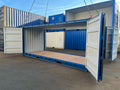 Contenedor marítimo 20′ con doble apertura lateral - Acero CORTEN - Azul - Nuevo