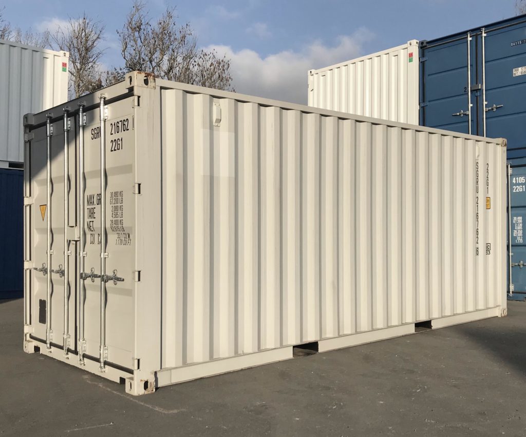 Contenedor marítimo 20 pies (33 m³) – Nuevo primer viaje - Acero CORTEN - Gris - Volumen 33 m³