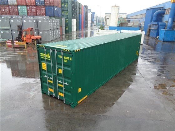 Contenedor 40 pies HC con puertas dobles - Acero - Blanco - Nuevo - Altura: 259,10 cm - Volumen 31 m³