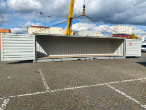 Contenedor marítimo 40′ High Cube con apertura lateral - Acero CORTEN - Nuevo