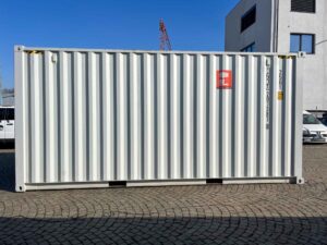 Contenedor 20 pies HC con puertas enrollables (gris claro) - Acero - Nuevo