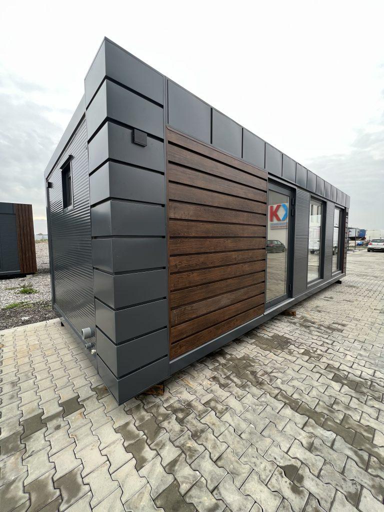 Contenedor de Oficina 800×300 con Baño y Aire Acondicionado - 50x3 m - Acero - Nuevo