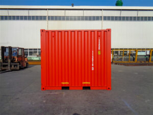 Contenedor marítimo de 10 pies – Nuevo – Color rojo - Acero CORTEN