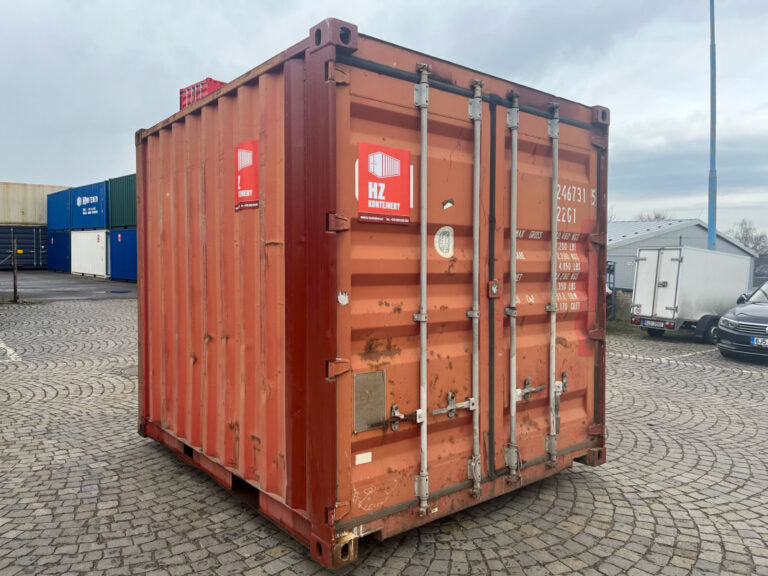 Contenedor de almacenamiento de 10 pies – Rojo – Ocasión - Acero CORTEN - Segunda mano