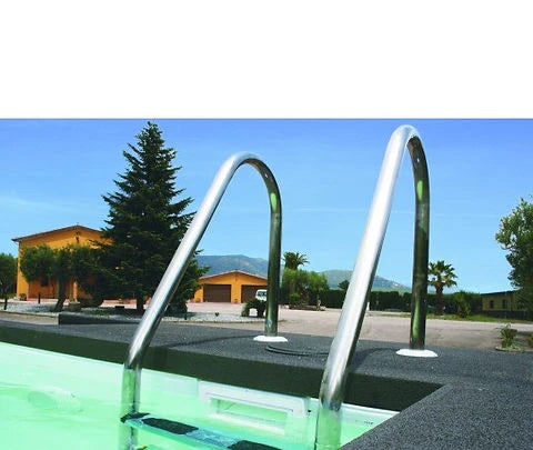 Contenedor de piscina móvil - 55 x 1,26 m - Acero - Gris claro - Nuevo - 5,25 m x 2,55 m x 1,26 m