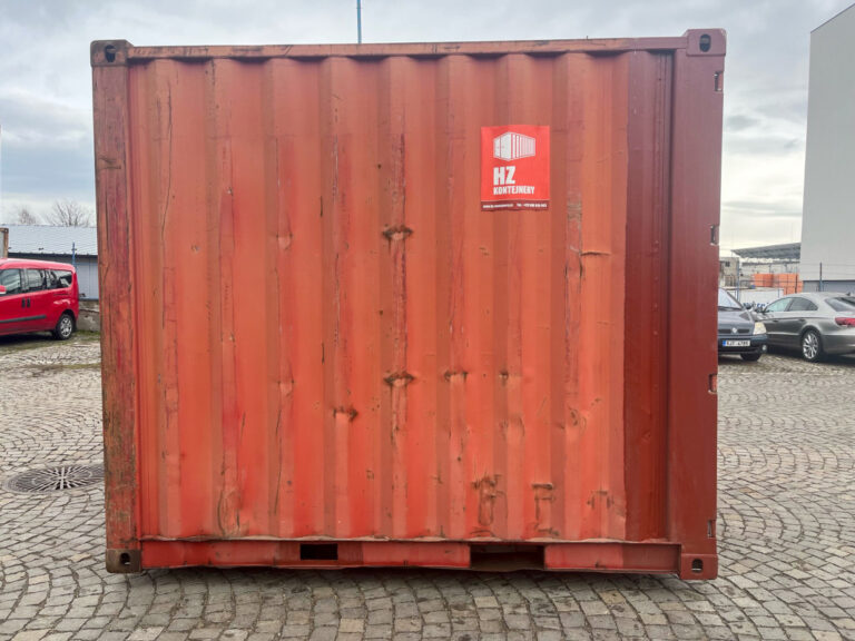 Contenedor de almacenamiento de 10 pies – Rojo – Ocasión - Acero CORTEN - Segunda mano