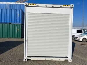 Contenedor 20 pies HC con puertas enrollables (gris claro) - Acero - Nuevo