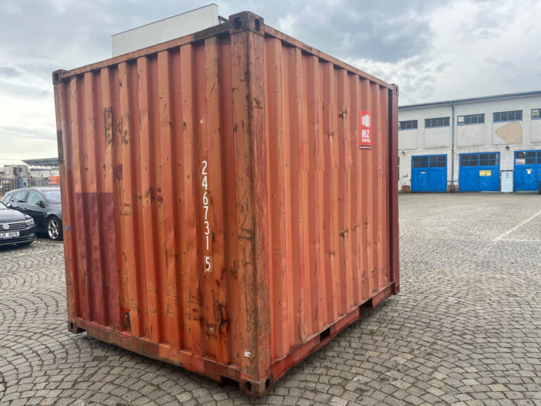 Contenedor de almacenamiento de 10 pies – Rojo – Ocasión - Acero CORTEN - Segunda mano