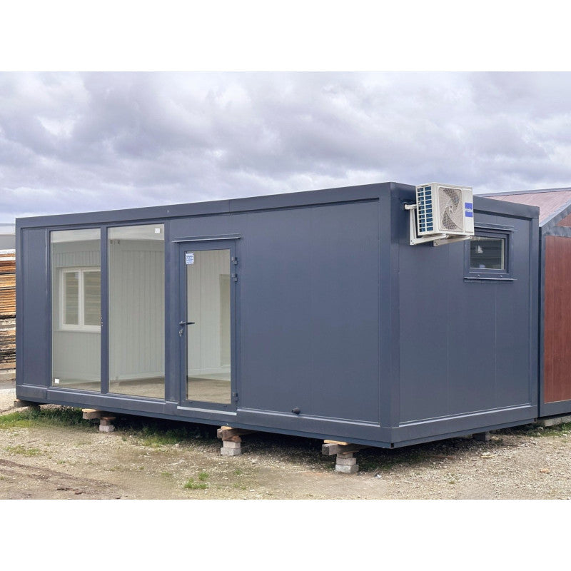 Contenedor elevado 7x3 m grandes vitrinas / Aire acondicionado / Bano ( Ref: 5905 )