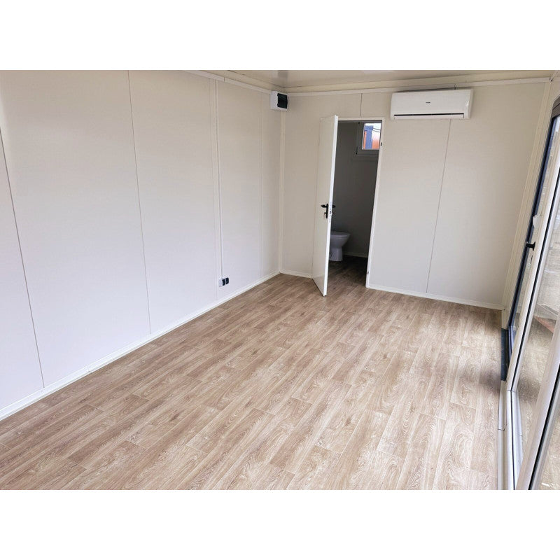 Contenedor elevado 7x3 m grandes vitrinas / Aire acondicionado / Bano ( Ref: 5905 )